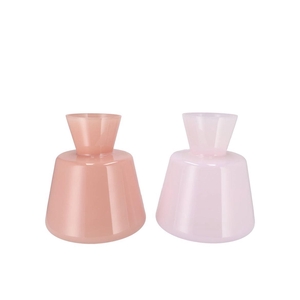 Beau Pink Cone Neck Vase Ass 25x23cm