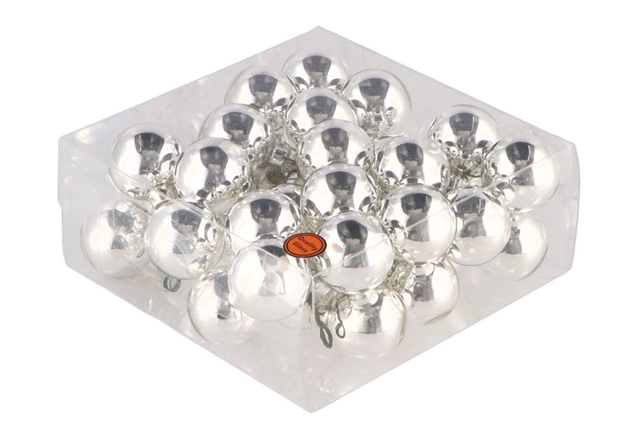 <h4>Glass Ball Shiny Silver 40mm P/36 Nm</h4>