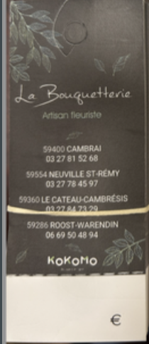 <h4>Étiquettes prix par 300 la bouquetterie</h4>