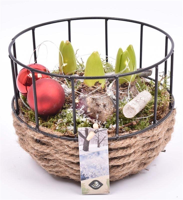 Gaasmand met touw 18cm