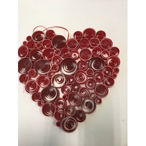 HART KRULLEND ROOD PAPIER H30*B29*1,5