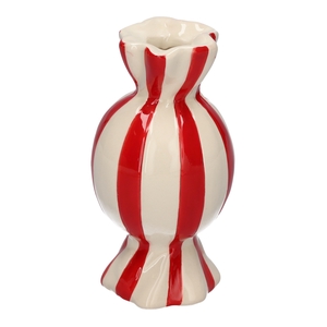 DF11-730451400 - Vase Candy1 d6xh11.5 white/red