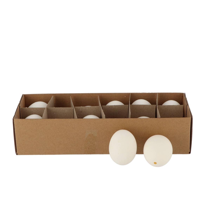 <h4>Eggs Chicken White 5x6cm P/12</h4>