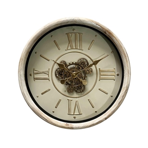 Clock Gear Ø50cm Whitewash 454
