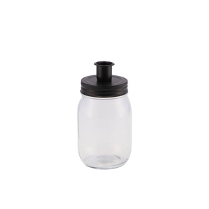 Candle Jar Black 8x13cm