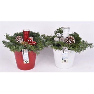 Keramiek ster decor pot 13.5cm