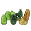Dayah Forest Green Glass Bottle S/3 7x11cm