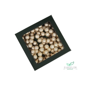 KERSTBAL GLASS 20MM ON WIRE 144PCS CHAMPAGNE COMBI