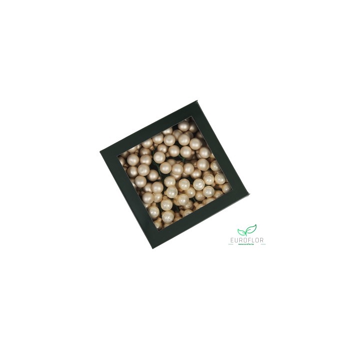 <h4>KERSTBAL GLASS 20MM ON WIRE 144PCS CHAMPAGNE COMBI</h4>