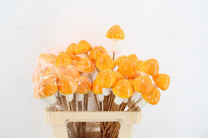 <h4>Stick Mushroom 9cm Orange</h4>
