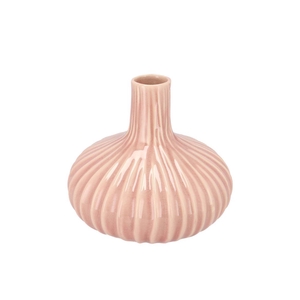 Gia Old Pink Stripe Vase Neck 21x21x19cm Nm