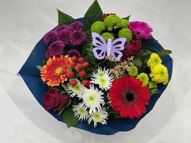 Boeket Biedermeier bont