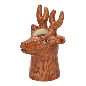 DF00-666310800 - Vase Deer 6.5x6x10.3 brown