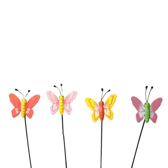 <h4>Bijsteker 20cm Vlinder 4.5cm</h4>