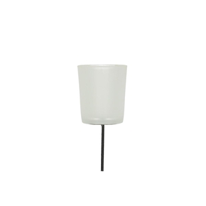 Theelichth. Glas waxine/steker d05*6/15cm