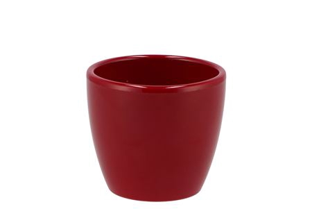 <h4>Ceramic Wine Red Shiny Pot 7cm</h4>