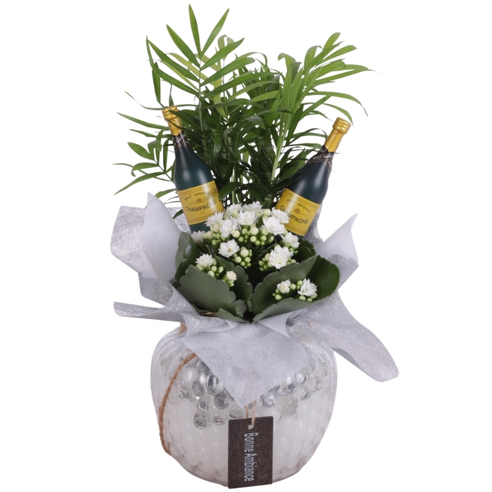 <h4>New Year Arr. Indoor Glass Round Relief Ø15cm 2PP</h4>