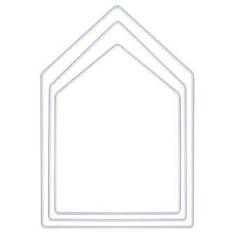 METAL HOUSE SET3 13,5X19 15,5X23 18X27X5 WHITE