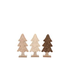Lauren Brown X-mas Tree Deco Ass 6x4x14cm
