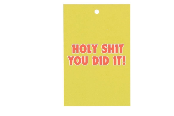 <h4>Gift Bouquet Card Holy Shit Yellow 6x9cm P/25</h4>