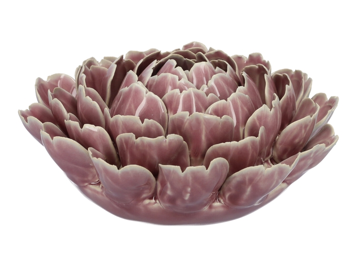 <h4>DF03-731110500 - Vase Lotus d19xh8.5 lilac</h4>