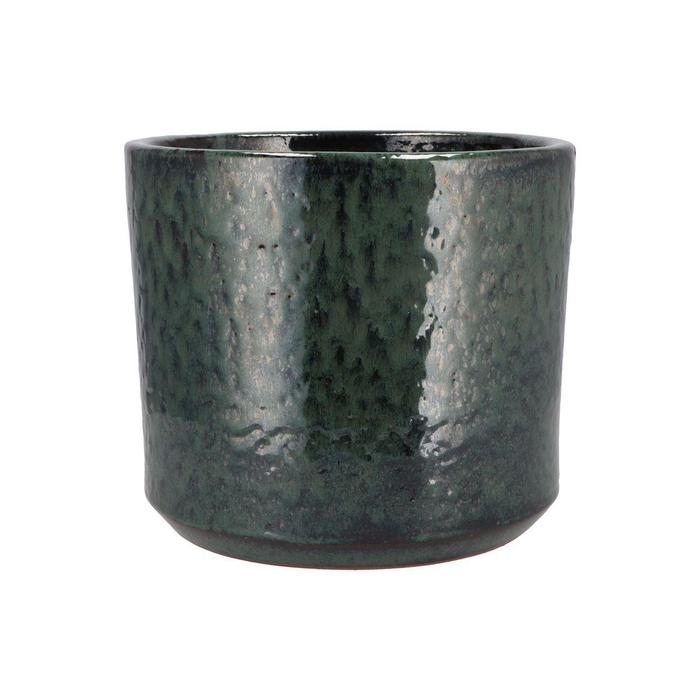 <h4>Javea Cilinder Pot Glazed Green 26x23cm</h4>