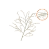 Silk Flocky Powder Flower Spray White 126cm