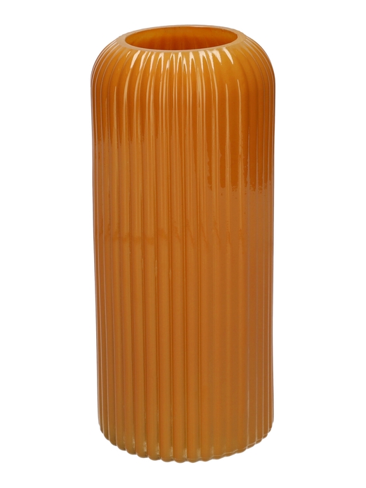 <h4>DF02-664554300 - Vase Nora d6/8.7xh20 ochre milky</h4>