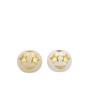 Smiley Cozy Sand Candle H 7x6cm