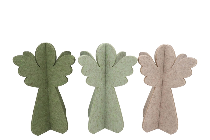 Felt Green Beige White Angel Ass 33x33x42cm