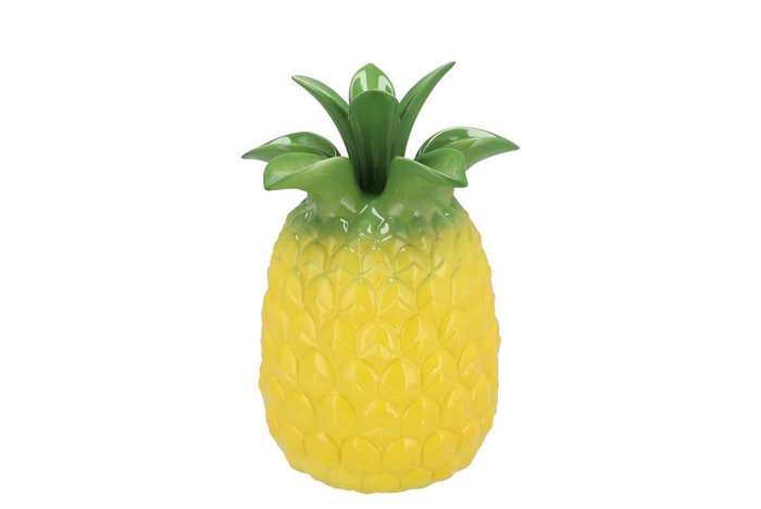 Pineapple Tropical Yellow Vase 18x18x28cm Nm