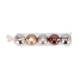 Deco Unbreakable Amber Ball Set 5 80mm