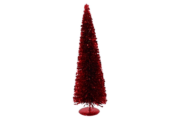 Sparkle Sequins Red Tree 19x60cm Nm