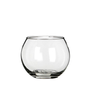 Glas Kogelvaas d10/7*8cm