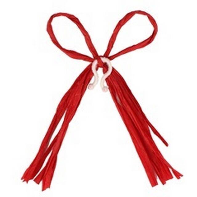 <h4>Raffia bow + clip red</h4>