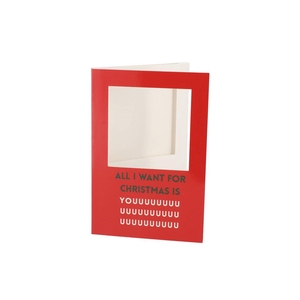 Gift Tile Card All I Want For Red 21x14x1cm