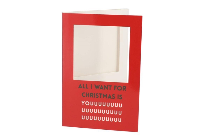 <h4>Gift Tile Card All I Want For Red 21x14x1cm</h4>