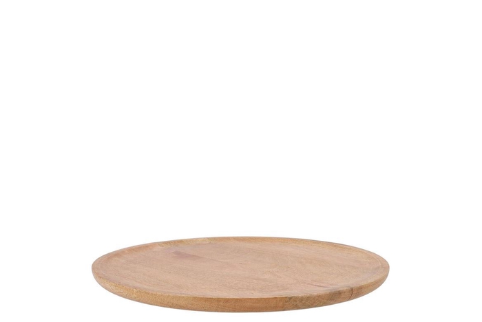 <h4>Mumbai Mango Wooden Tray Round Small Edge 33x33x2cm</h4>