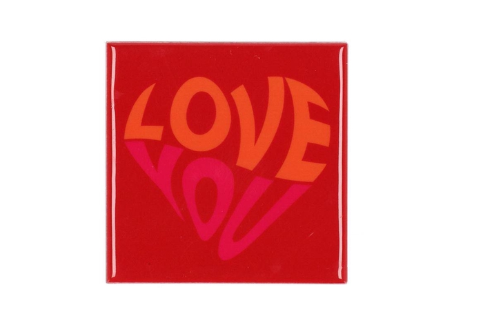 <h4>Tile Love You Red 10x10x1cm</h4>