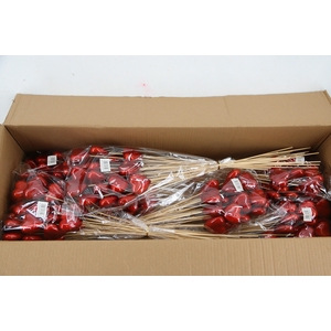 Stick Heart Metallic Red 6cm