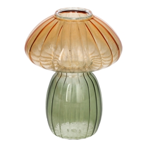 DF02-730301000 - Candle holder Portcini d3.4/9xh11.6 green/orange