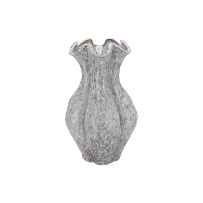 <h4>Inga Driss Grey Vase Active Glaze 27x27x44cm</h4>