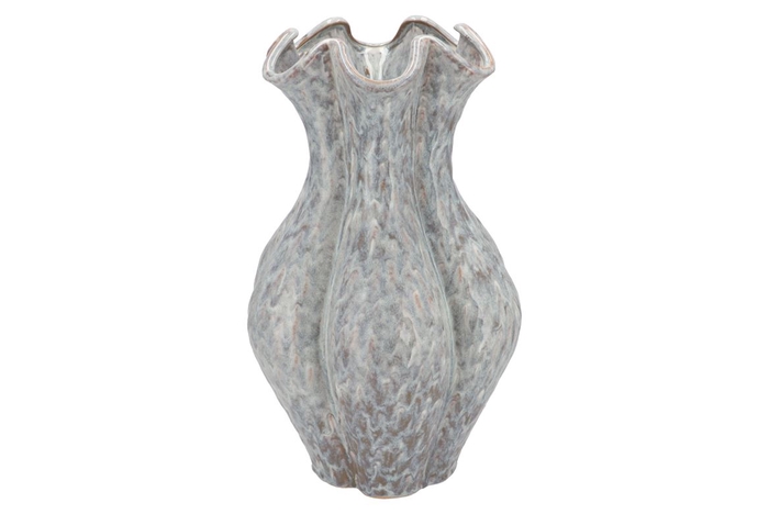 <h4>Inga Driss Grey Vase Active Glaze 27x27x44cm</h4>