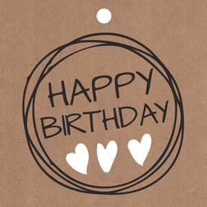 Labels Card 7*7cm x20 Happy Birthday