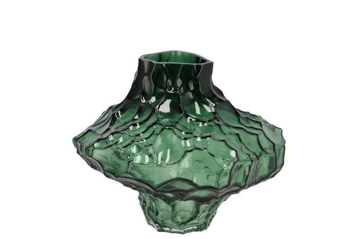 Filou Green Vase Structure 19x16cm