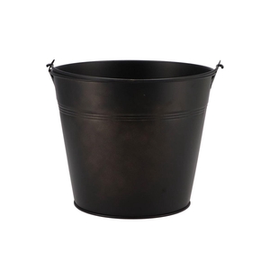 Zinc Basic Black Bucket 19x16cm Nm