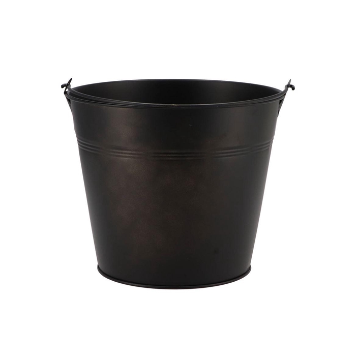 <h4>Zinc Basic Black Bucket 19x16cm</h4>