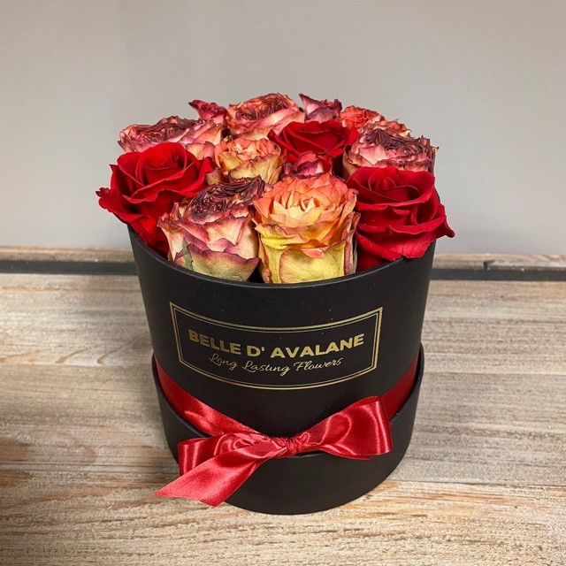 Box rond 15cm zwart- mix freeze