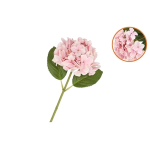 Silk Hydrangea Light Pink 14x45cm