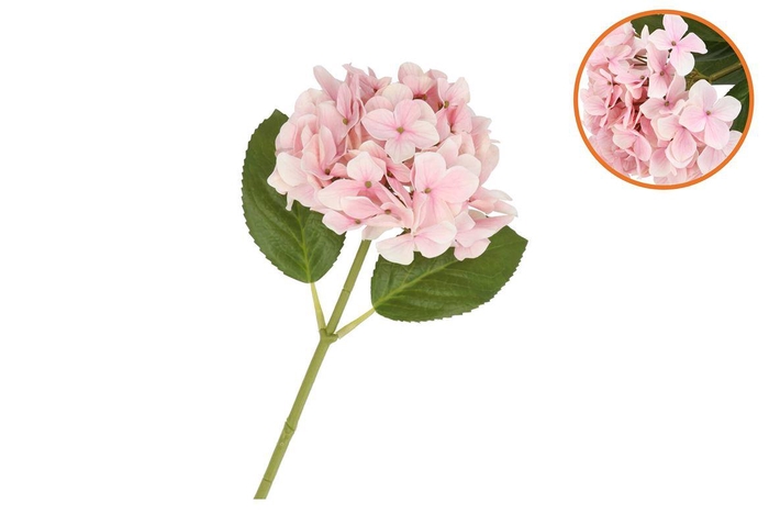<h4>Silk Hydrangea Light Pink 14x45cm</h4>